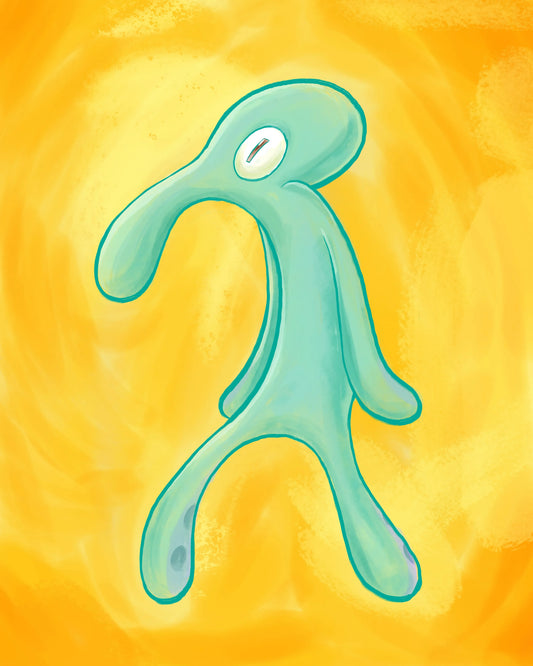 Nordic Bold and Brash Gallery Art Canvas Painting HD Poster Cartoon Funny Squidward Wall Art Picture For Living Room Home Decor