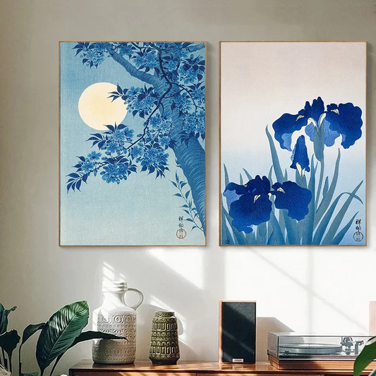 Classic Japanese Animal Flower Bird and Plant Posters Prints Canvas Wall Art Pictures Home Living Room Decorative painting set