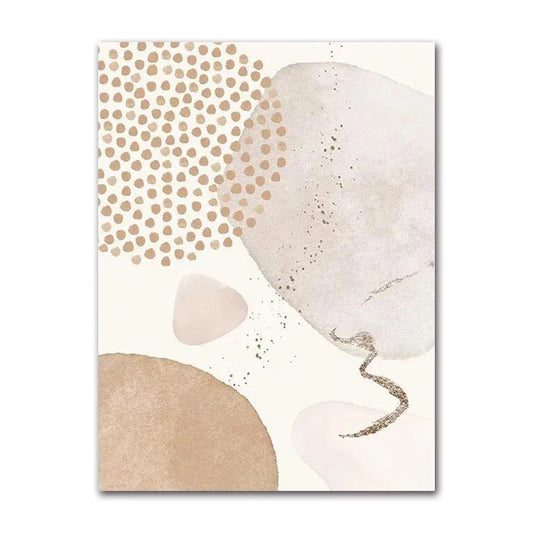 Bohemian Geometric Beige Abstract Poster Canvas Painting Wall Art Printing Picture Bedroom Living Room Home Decoration Picture